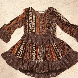 Easel ruffle tunic fully lined top/dress size M